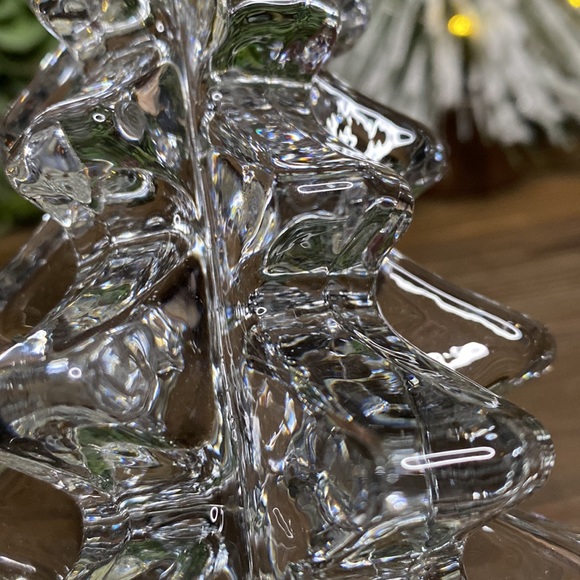 Pottery Barn Solid Thick Glass Tiered Sparkling Crystal Christmas Tree - Picture 6 of 16